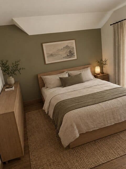Bedroom redesigned in Japandi