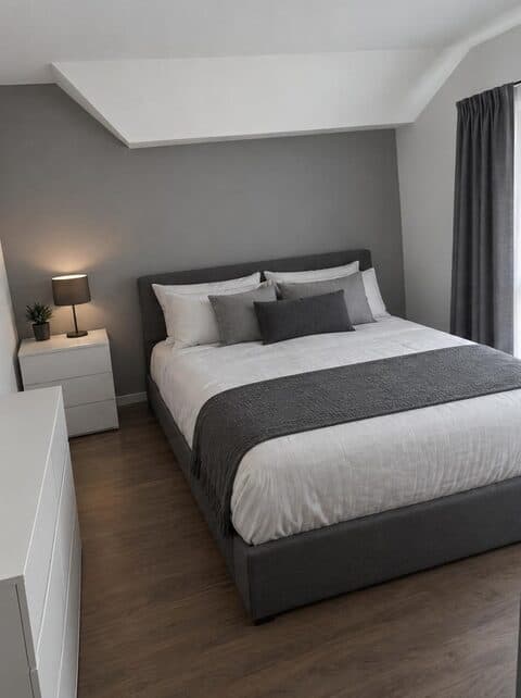 Bedroom redesigned in Modern Minimalist